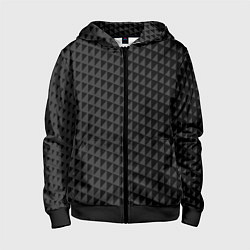 Толстовка на молнии детская Паттерн из черных треугольников, цвет: 3D-черный