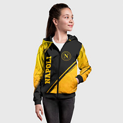 Толстовка на молнии детская Napoli - gold gradient вертикально, цвет: 3D-черный — фото 2