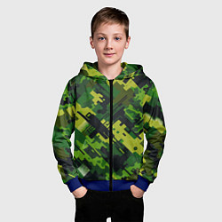 Толстовка на молнии детская Camouflage - pattern ai art, цвет: 3D-синий — фото 2