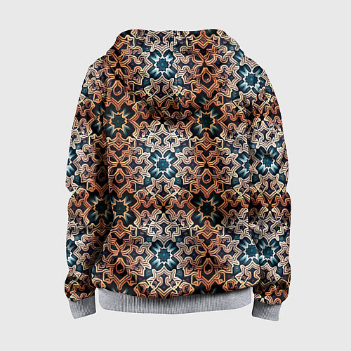 Детская толстовка на молнии Паттерн luxury узоры / 3D-Меланж – фото 2