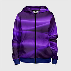Толстовка на молнии детская Фиолетовый шелк, цвет: 3D-синий