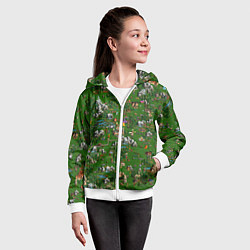 Толстовка на молнии детская Герои 3 Карта Сопряжения, цвет: 3D-белый — фото 2