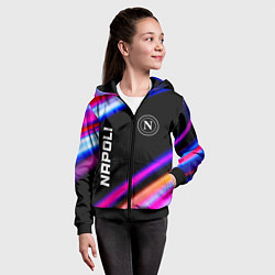 Толстовка на молнии детская Napoli speed game lights, цвет: 3D-черный — фото 2