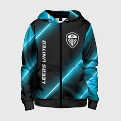 Детская толстовка на молнии Leeds United неоновые лампы