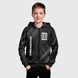 Толстовка на молнии детская Paramore metal rock lines, цвет: 3D-черный — фото 2