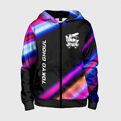 Толстовка на молнии детская Tokyo Ghoul speed anime lights, цвет: 3D-черный