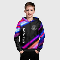 Толстовка на молнии детская Everton speed game lights, цвет: 3D-черный — фото 2