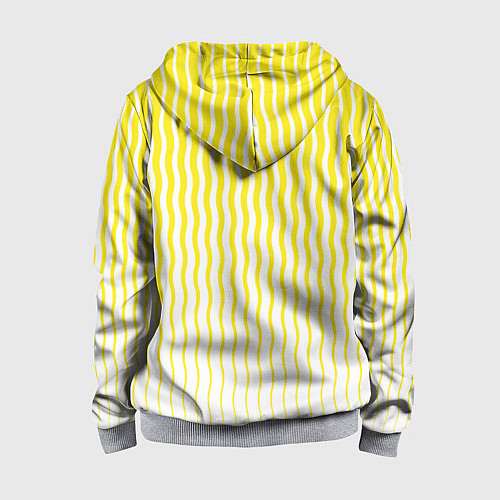 Детская толстовка на молнии Вертикальные волнистые линии / 3D-Меланж – фото 2