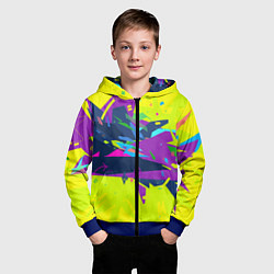 Толстовка на молнии детская В стиле киберпанка, цвет: 3D-синий — фото 2
