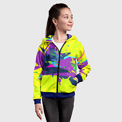 Толстовка на молнии детская В стиле киберпанка, цвет: 3D-синий — фото 2