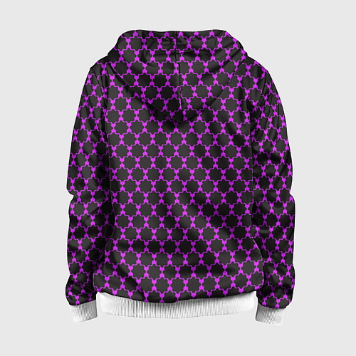 Детская толстовка на молнии Паттерн сетчатый / 3D-Белый – фото 2