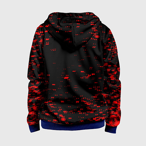 Детская толстовка на молнии Among us текстура краски / 3D-Синий – фото 2