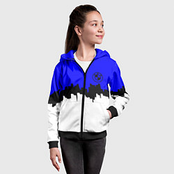 Толстовка на молнии детская BMW sport texture, цвет: 3D-черный — фото 2