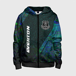 Детская толстовка на молнии Everton glitch blue