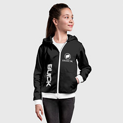 Толстовка на молнии детская Buik logo white, цвет: 3D-белый — фото 2