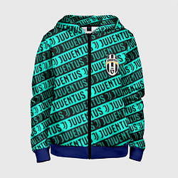 Детская толстовка на молнии Juventus pattern logo steel