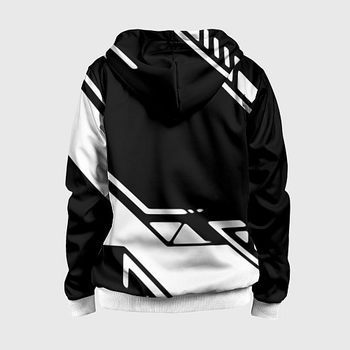 Детская толстовка на молнии Mercedes bens geometry / 3D-Белый – фото 2