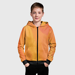 Толстовка на молнии детская Рыжая абстракция, цвет: 3D-черный — фото 2