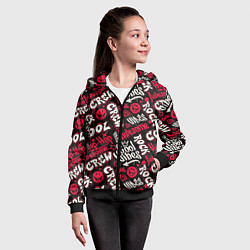 Толстовка на молнии детская Крутая команда, цвет: 3D-черный — фото 2