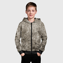Толстовка на молнии детская Абстракция - серый грязный гранж, цвет: 3D-черный — фото 2