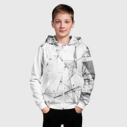 Толстовка на молнии детская Белый плексус, цвет: 3D-белый — фото 2