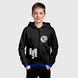 Толстовка на молнии детская GTA 5 logo, цвет: 3D-синий — фото 2