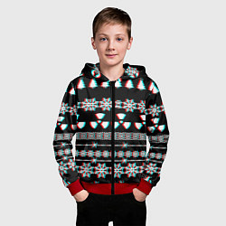 Толстовка на молнии детская Stalker glitch game, цвет: 3D-красный — фото 2