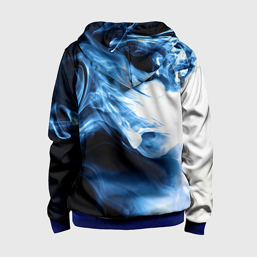 Детская толстовка на молнии Дым смок вейпа текстура / 3D-Синий – фото 2