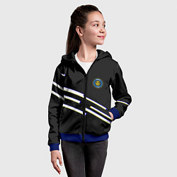 Толстовка на молнии детская Inter line fc, цвет: 3D-синий — фото 2