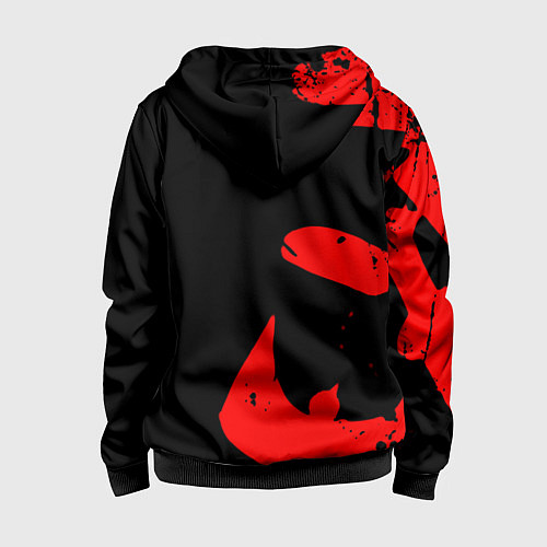 Детская толстовка на молнии Shadow Warrior japan / 3D-Черный – фото 2