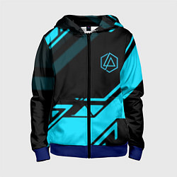 Толстовка на молнии детская Linkin park geometry, цвет: 3D-синий