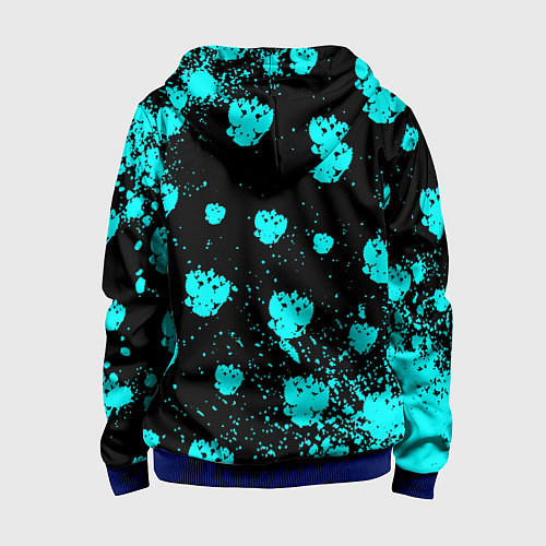 Детская толстовка на молнии Герб текстура РФ / 3D-Синий – фото 2