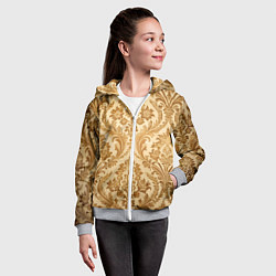 Толстовка на молнии детская Обои, цвет: 3D-меланж — фото 2