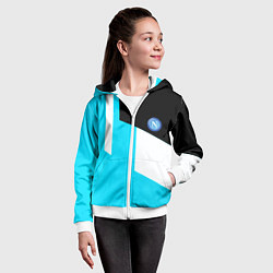 Толстовка на молнии детская Napoli geometry fc, цвет: 3D-белый — фото 2