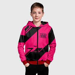 Толстовка на молнии детская Dead by april geometry, цвет: 3D-красный — фото 2