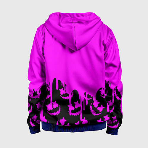 Детская толстовка на молнии Marshmello neon nasa / 3D-Синий – фото 2