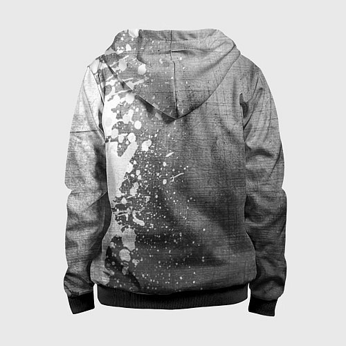 Детская толстовка на молнии Valencia - grey gradient по-вертикали / 3D-Черный – фото 2