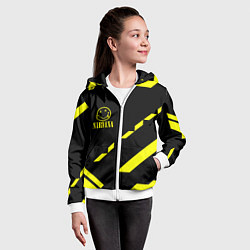 Толстовка на молнии детская Nirvana geometry yellow, цвет: 3D-белый — фото 2