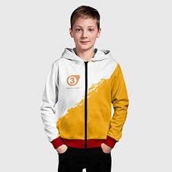 Толстовка на молнии детская Half life 3 краски, цвет: 3D-красный — фото 2
