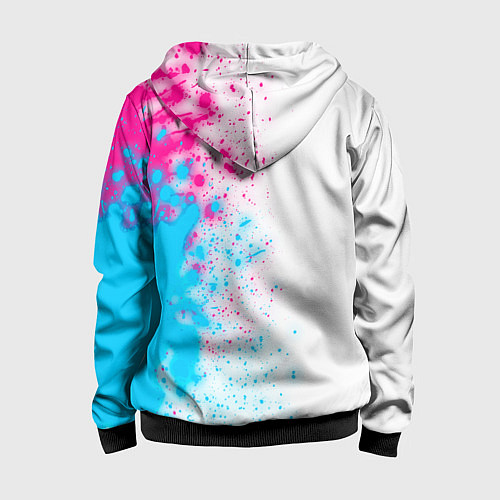 Детская толстовка на молнии Deadlock neon gradient style по-вертикали / 3D-Черный – фото 2