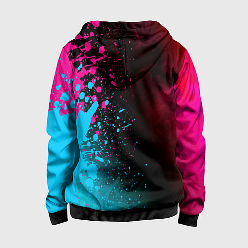 Детская толстовка на молнии Deadlock - neon gradient по-вертикали / 3D-Черный – фото 2