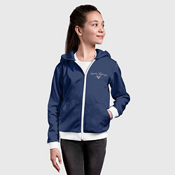 Толстовка на молнии детская Sporty lifestyle эмблема, цвет: 3D-белый — фото 2