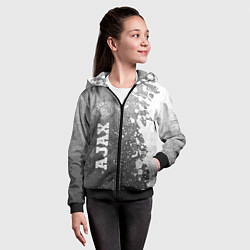 Толстовка на молнии детская Ajax - grey gradient по-вертикали, цвет: 3D-черный — фото 2