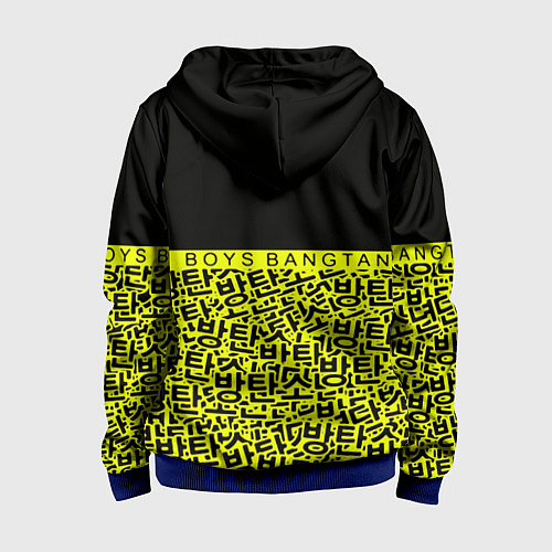 Детская толстовка на молнии BTS pattern kpop / 3D-Синий – фото 2