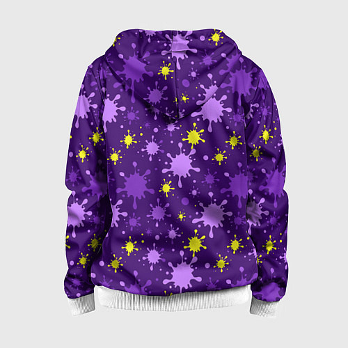 Детская толстовка на молнии Мелкие кляксы / 3D-Белый – фото 2