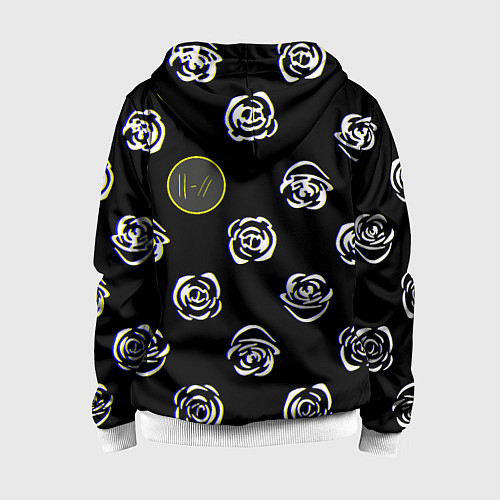 Детская толстовка на молнии Twenty one pilots rose / 3D-Белый – фото 2