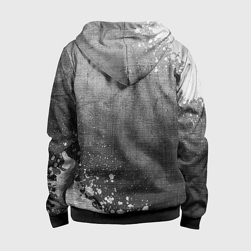 Детская толстовка на молнии Sevilla - grey gradient вертикально / 3D-Черный – фото 2