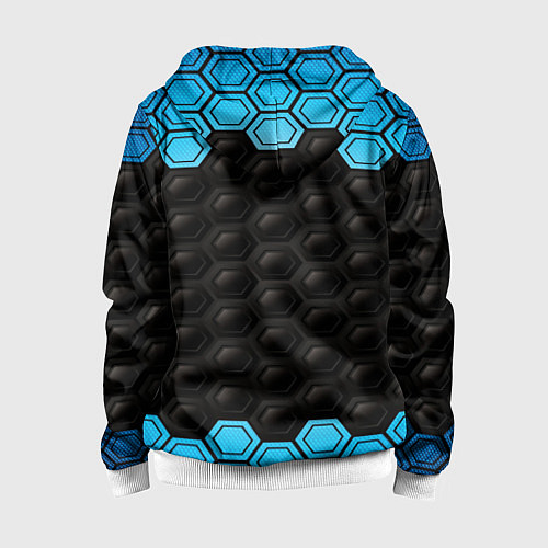 Детская толстовка на молнии BMW carbon auto / 3D-Белый – фото 2