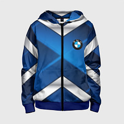 Детская толстовка на молнии BMW metalic blue abstract