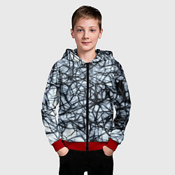 Толстовка на молнии детская Нервные окончания, цвет: 3D-красный — фото 2